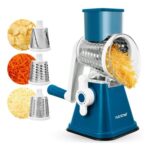 NutriChef Rotary Cheese Grater 3-in-1 with Suction Base