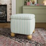 Nylah Scallop Stripe Storage Footstool Free Click and Collect