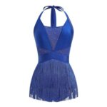 OBEEII Womens Latin Jazz Leotard with Fringe Tassels