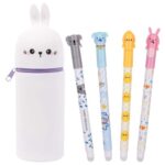 OFFCUP 2 in 1 Silicone Filled Pencil Case with 4 Erasable Pens – Sold by HOOCHE / FBA