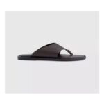 OFFICE Saffie High Vamp Toe Post Sandals – Brown