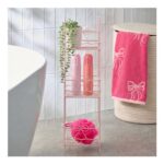 OHS 3-Tier Bow Bathroom Caddy – (Pink/Cream/Black)