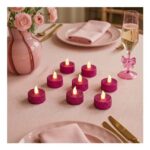 OHS 8 Pack LED Tealights – Hot Pink