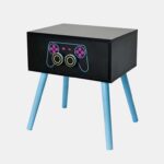 OHS Gaming 1-Drawer Bedside Table – Black