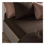 OHS Microfibre Deep Fitted Sheet – Brown, Super King