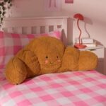 OHS Reading Pillow for Bed Adult, Croissant Gift Cuddle Cushion Super Soft Cosy Teddy Fleece – Sold & Shipped by Online Home Shop
