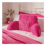 OHS Ribbed Faux Fur Cuddle Cushion with Heatable Pocket – from £10