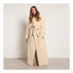 OHS Teddy Fleece Floor-Length Dressing Gown – Stone