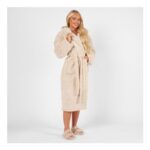 OHS Teddy Marl Dressing Gown – Natural
