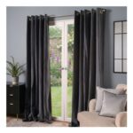 OHS Thermal Velvet Eyelet Curtains – Charcoal