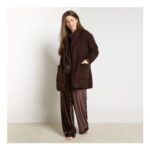 OHS Waterfall Teddy Fleece Cardigan – Chocolate – Small/Medium
