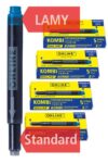 ONLINE Double-Sided Fountain Pen Ink Cartridges, Blue, 20-Pack