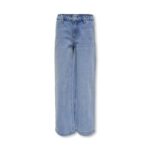 ONLY Girls Kogcomet Wide Denim Trouser, Light Blue, 146 UK
