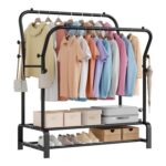 OPPAIYA Heavy Duty Clothes Rail with Double Hanging Rod
