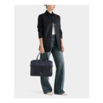 OSPREY LONDON the Kellie Leather Laptop Bag in Navy