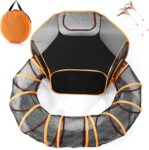 Odoland Large Pet Tunnel Cat, Foldable Small Animal Playpen Outdoor Cat Enclosure Tunnel Protable Dog Playpens Indoors for Hamster, Guinea Pig, Rabbit