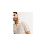 Off White Crochet Polo Shirt