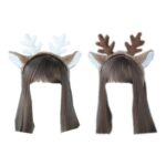 OhMill 2-Pack Deer Ears Headband for Women Halloween Cosplay
