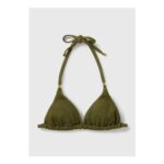 Olive Texture Bikini Top 6