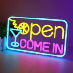 Open Neon Sign, USB LED Neon Light Signs Bar & Cafe Wall Decor