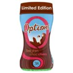 Options Belgian Choc Cherry, Limited Edition Instant Hot Chocolate Drink 220g – In-store Bishops Stortford