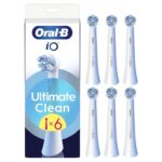 Oral-B iO Series Ultimate Clean Electric Toothbrush Heads, 6 Count Original Round Heads, Crisscross Bristles, Deep Cleaning, Plaque Removal,