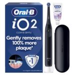 Oral-B iO2 Electric Toothbrush, Night Black, Includes 3D White Toothpaste, 15ml & Travel Case