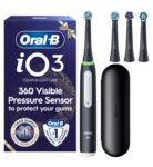 Oral-B iO3 Electric Toothbrush, Christmas Edition, Black, 4 Brush Heads, Travel Case – Discount at Checkout – Free C&C