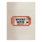 Orange Halloween Spooky Movie Cotton Bath Mat