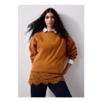Orange Lace Trim Jumper