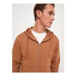 Orange Zip through Hoodie