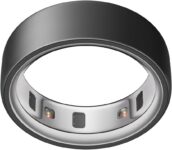Oura Smart Ring 4 – Stealth – Size 5 – Non-Standard Fit Measure with a Size Kit Sleep, Heart Rate and Fitness Tracking Wearable 8-Day Battery, iOS / Android Compatible