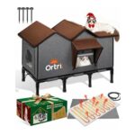 Outdoor Heated Cat House, Insulated, Waterproof Shelter for Cats XL