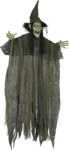 Outsunny 170 cm Life Size Hanging Halloween Witch with Glowing LED Eyes