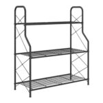 Outsunny 3-Tier Metal Plant Stand – Black