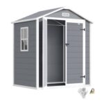 Outsunny 6 X 4.5ft Plastic Garden Shed – Grey