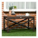 Outsunny PE Wicker Rattan Outdoor Coffee Table