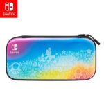 PDP Gaming Officially Licensed Switch Slim Deluxe Travel Case – STAR SPECTRUM – Semi-Hardshell – Console Stand – Protective PU Leather