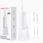 PERECT Water Flosser with 300ML Water Tank, 3 Modes, 4 Replaceable Jet Tips, Cordless Water Dental Flosser, IPX7 Waterproof, Water Flosser for Teeth Cleaning at Home and Travel(White)
