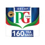 PG Tips Decaf Black Tea Bags Bulk, 160 Teabags, Smooth & Refreshing