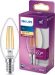 PHILIPS LED Premium Classic B35 Candle Light Bulb E14 Small Edison Screw 6.5W – 60W Equivalent, Warm White