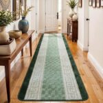 PHP Anti Slip Heavy Duty Waterproof Hall Runner Rug, 80 x 300 cm Non-Slip Large Rugs with Strong Gel Backing Long Runner Rug for Hallway, Kitchen and Bedroom – Red