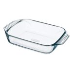 PIREX Optimum Glass Rectangular Roaster, High-Res Easy-Grip 39×25 Cm