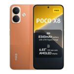 POCO X8, Smartphone 8G256GB, Orange, 8340mAh battery 67W Charging – Early Prime Deal