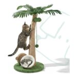 POMESEA Cat Scratching Post, 72 Cm Palm Tree with Toys