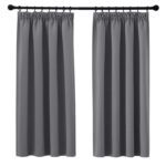 PONY DANCE Blackout Pencil Pleat Curtains, Grey, W46 x L54 Inch, 2 Panels – Sold by RYB HOME EU / FBA