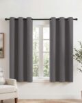 PONY DANCE Short Blackout Eyelet Curtains, Grey, 2 Panels, W34 x L45 Inch sold by RYB HOME EU /FBA