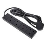 PRO ELEC PELB1810 4-Gang Extension 3m Black – £6.64 S&S