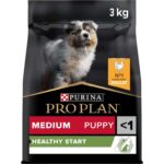 PRO PLAN Medium Puppy Healthy Start up to 12-15 Months, Dry Dog Food, Chicken, 3kg Pack – Prime Exclusive