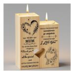 PRSTENLY Wooden Candle Holder Gifts for Mum